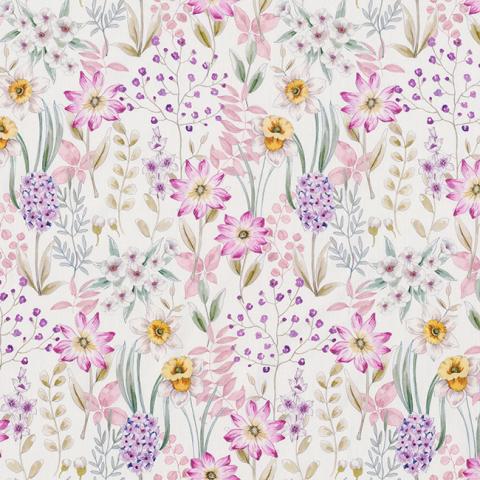 Batist Druck Spring Flower pink 